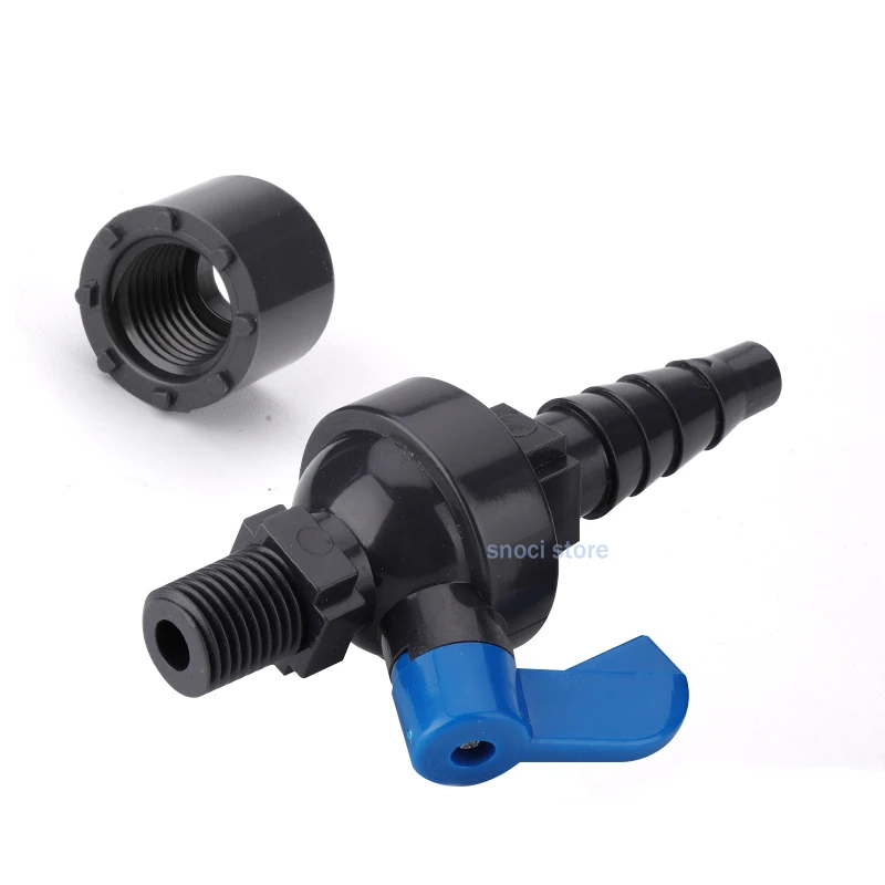 1/4인치 20mm 수나사 U-PVC 샘플링 밸브 PPR 실험실 샘플링 밸브 커넥터 호스 퀵 커넥터 수처리 액세서리