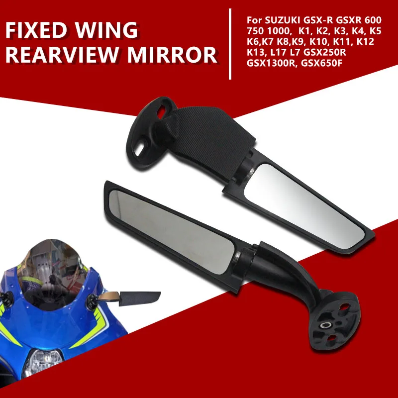 

Motorcycle Mirrors Modified Wind Wing Adjustable Rotating Rearview Mirror for Suzuki GSX250R GSX650F GSX-R GSXR 600 700 K8 K9