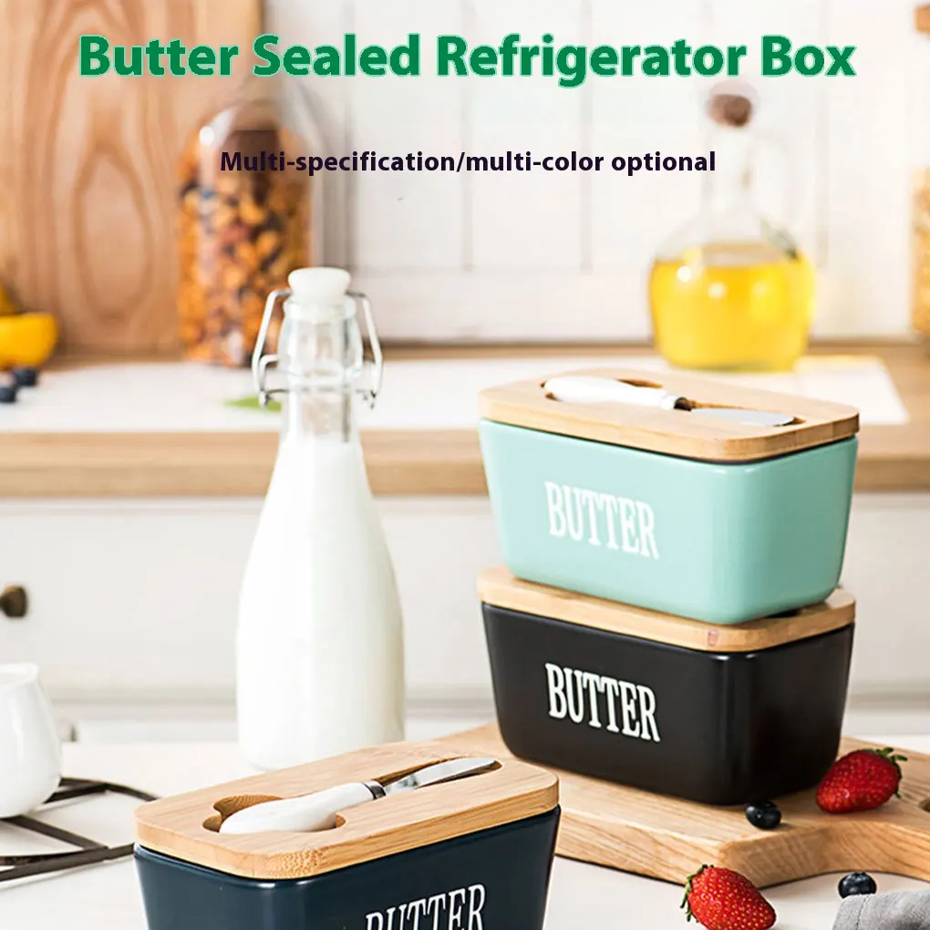 Ceramic Butter Dish And Table Butter Dish For Countertop With Easy-to-Clean With Lid