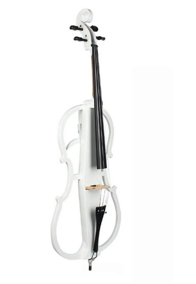 Violoncelle électronique 4/4 de haute qualité, blanc et noir et rouge, jeu professionnel de violoncelle électronique