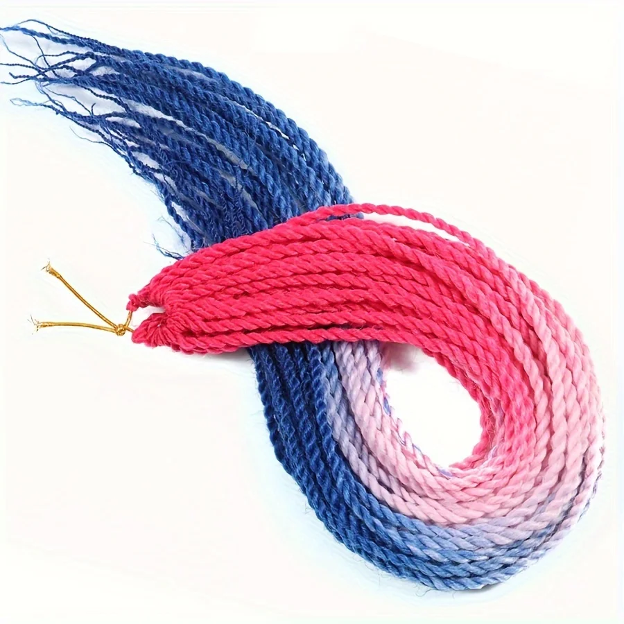 Senegalese Twist Crochet Hair Braids - 24 Synthetic Dreadlocks, 30 Roots/Pack