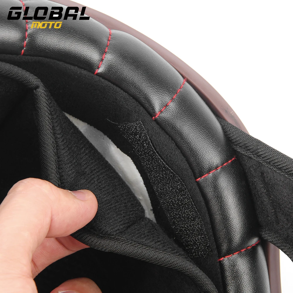 Casque de moto rétro pour homme, accessoires de moto, été, visage ouvert,  scooter, motard, lentille pare-soleil, certification DOT - AliExpress