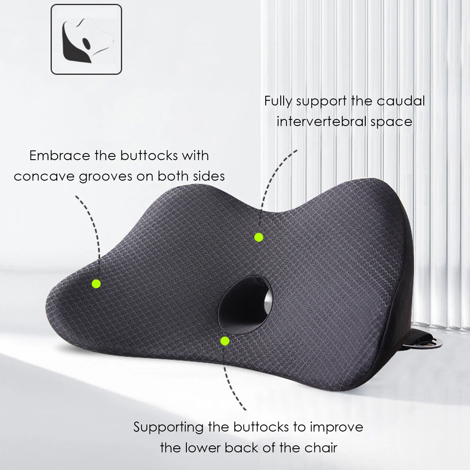 Memory Foam Travel Car Back Cushion Orthopedic Massage Seat Mat Chair Office Nap Pad Car Cushion Back Pillow car seat cushion lumbar back cushion car back cushion car cushion