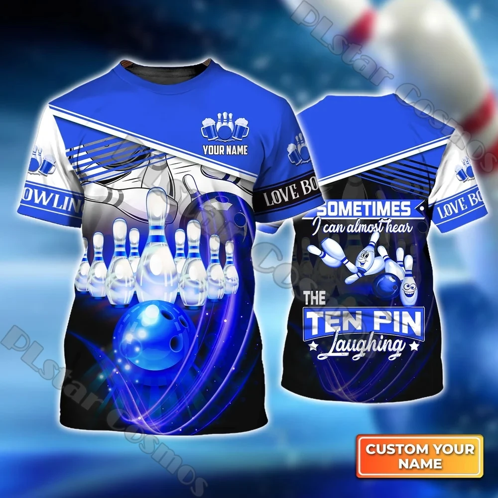 Sommer Neueste Mens t shirt Personalisierte Name Bowling Team 3D Volle Gedruckt Unisex Casual T-shirt Geschenk Für Bowling Liebhaber DW206 – Detail 32