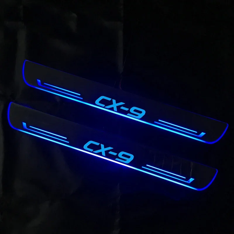 Car Door illuminated Sill Light for MAZDA CX9 Projector Lamp USB Power Moving LED Streamer Door Welcome Pedal