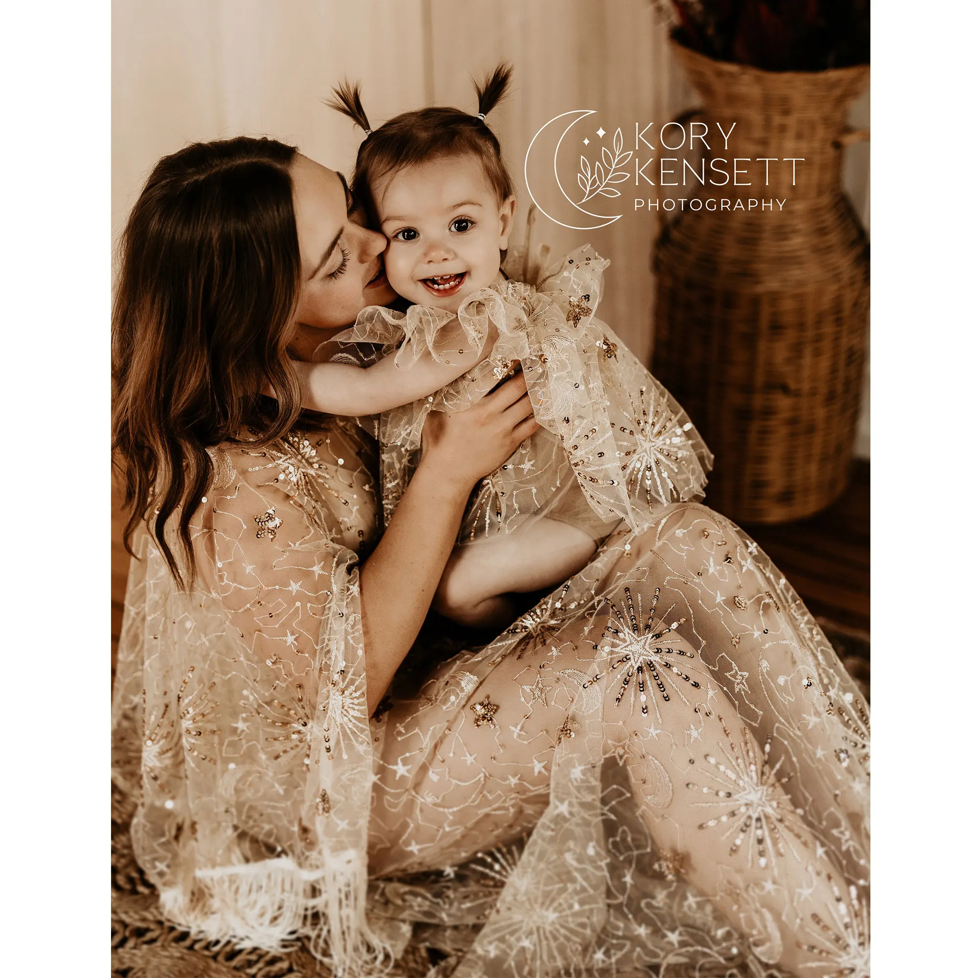 green emerald velvet dress Veronica's Mommy and Me Matching Dresses main image 1