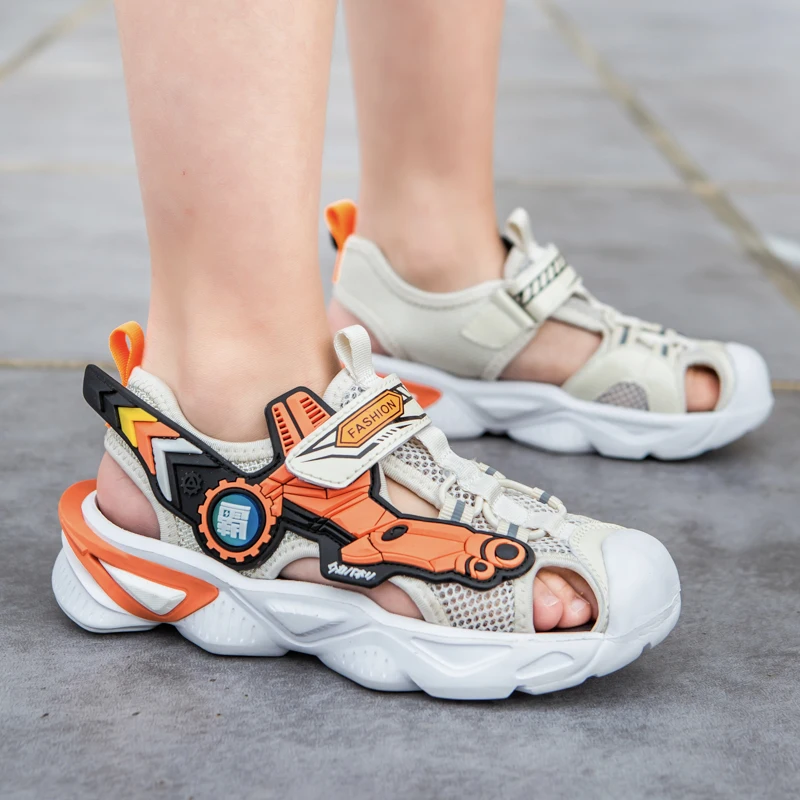 bata children's sandals Children Shoes Boys Sandals 2022 Summer Kid Sports Shoes Fashion Design Sports Tennis Children Boys Sneakers Sandals 7-12 Years girls leather shoes