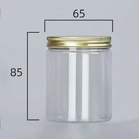 15 Sizes Clear Plastic Jar With Pink Aluminum Lids Empty Face Cream Cosmetic Container Gold Travel Refillable Bottles Box 2
