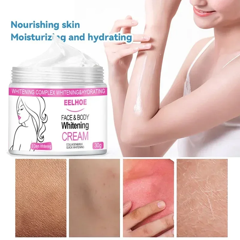 Body Moisturizing Whitening Cream Underarm Knee Dark Skin Bleaching Cream Brightening Dry Skin Body Lotion Skin Care Cremes skin moisturizer cream brightening underarm ankle elbow knee whitening face body dull brightening hydration anti drying 50ml