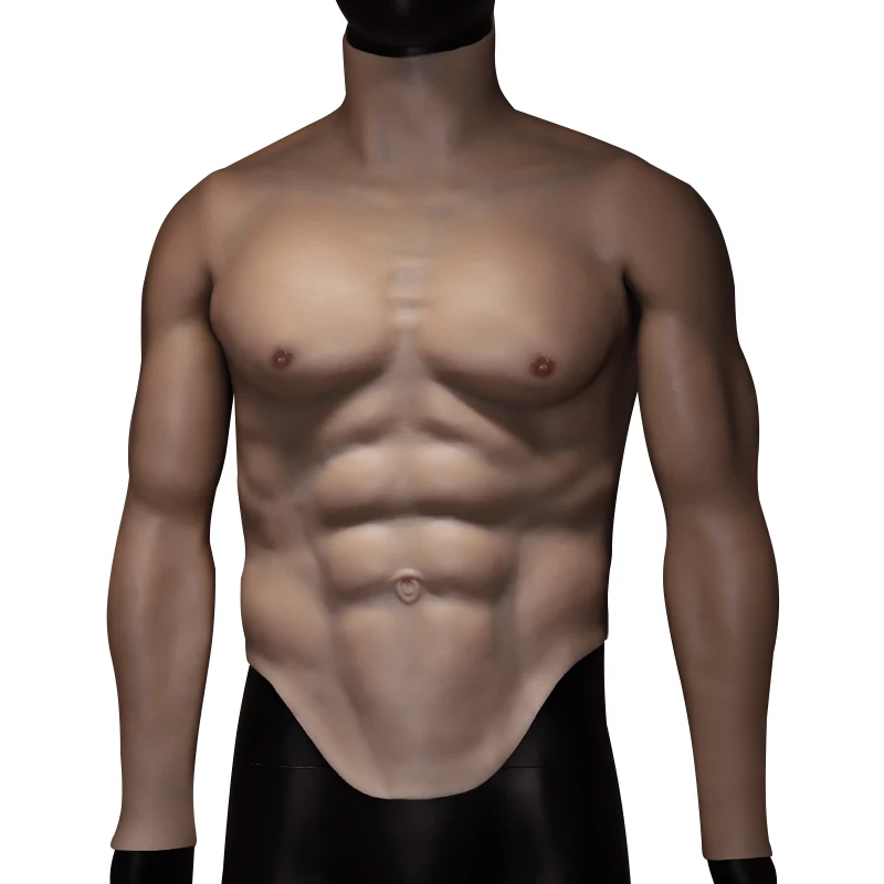 Fake Belly Muscle Men's Chest Crossdresser Suit Macho Realistic Soft Silicone Muscle Artificial Realistic Simulation Cosplay Man
