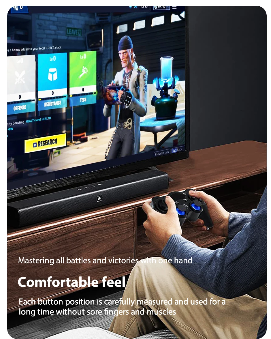 Manette de jeu sans fil 2,4 GHz avec adaptateur OTG pour smartphone, tablette, PC ou Smart TV Android P3_voghion.com
