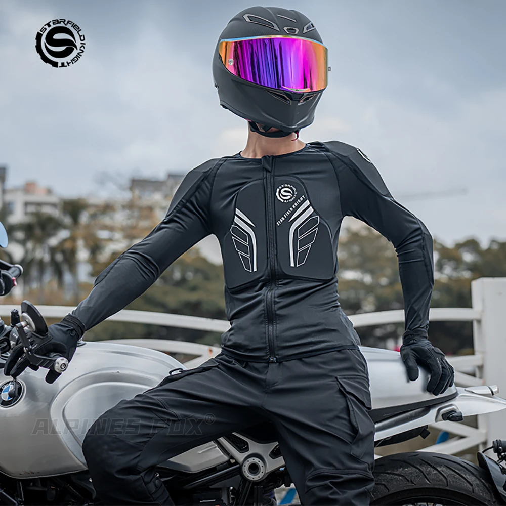 SummerMotorcycleArmorJacketMotoRacingRidingUndershirtBreathable