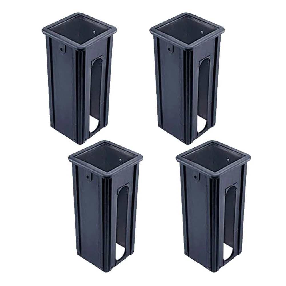 

4pcs Square Tube Sleeve Fitness Equipment Accessories Diameter Plastic Square Tube Sleeve Black Square Tube Sliding Sleeve