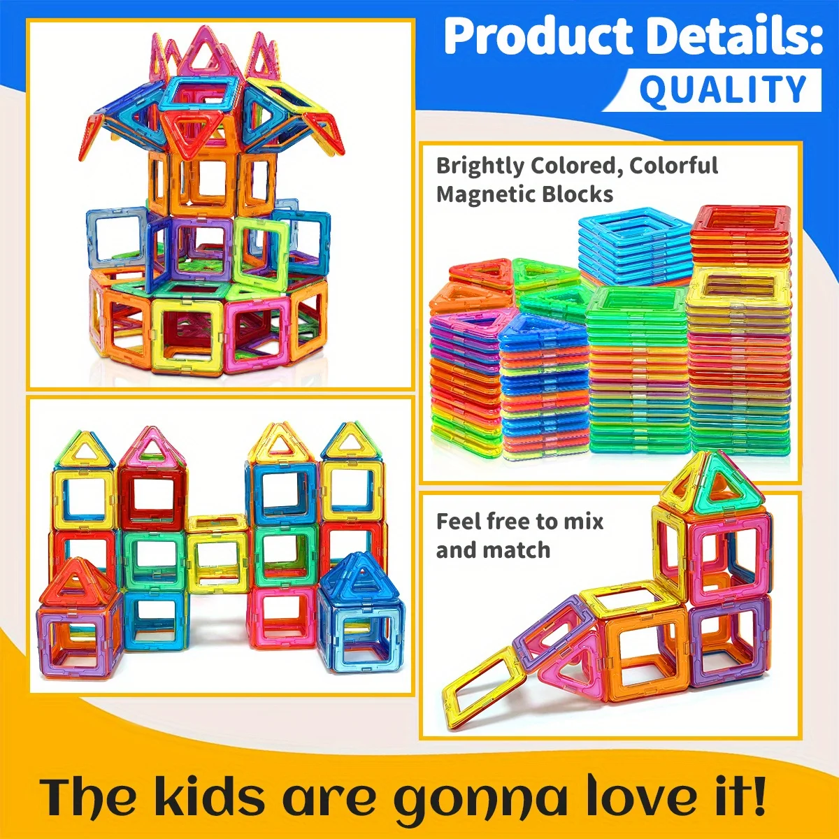 Magnetic Blocks Building Toys, Improve Creativity Hands-on Ability DIY Build Design Hands-on Brain Toy, Best Gifts for Boys and - 4