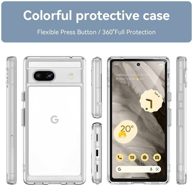 Sparkle - Funda para teléfono compatible con Google Pixel 7A 2023 con  bonito diseño flexible de mármol, protección de cuerpo completo, TPU suave