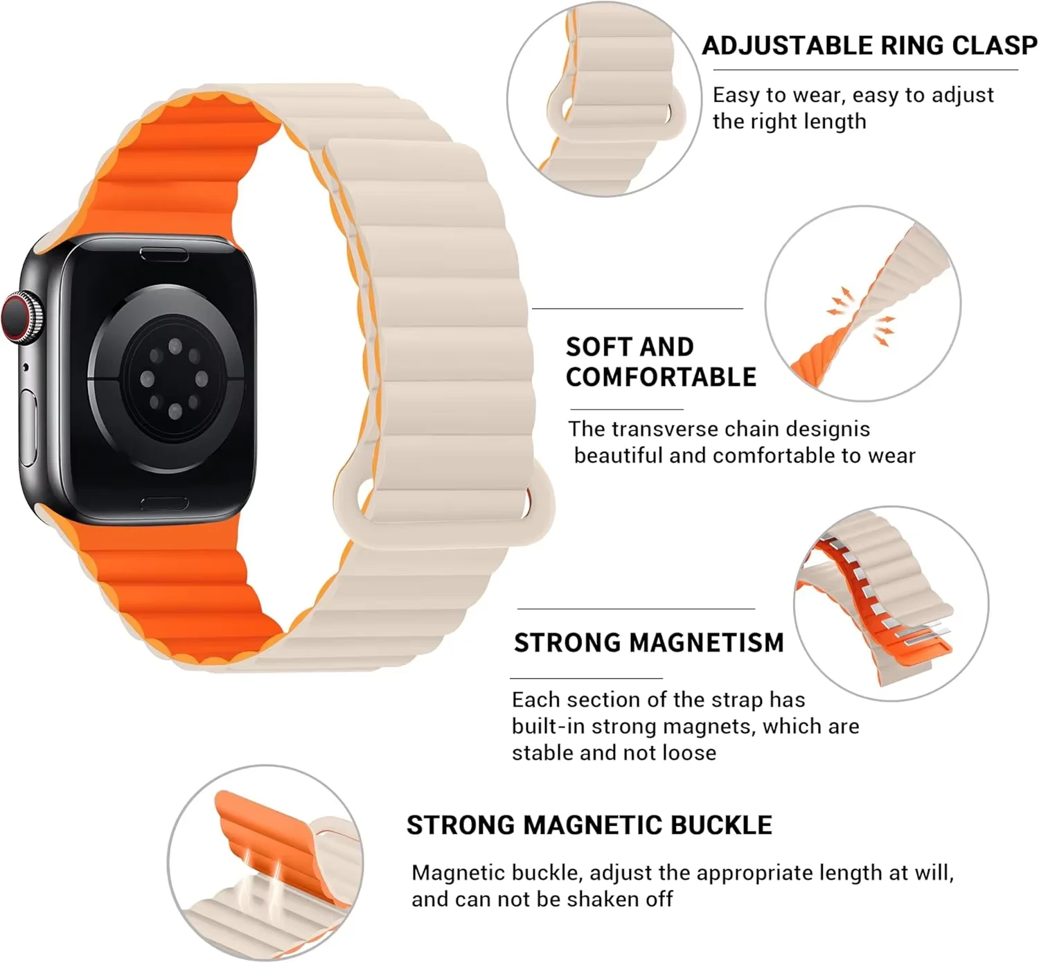 Magnetic Silicone Wristband Bracelet