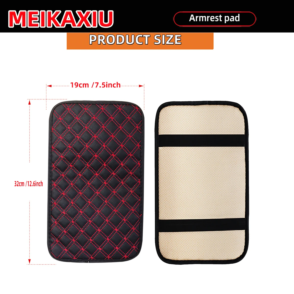 Elegant Embroidered Red Wine PU Leather Armrest Cover - Four Seasons Collection