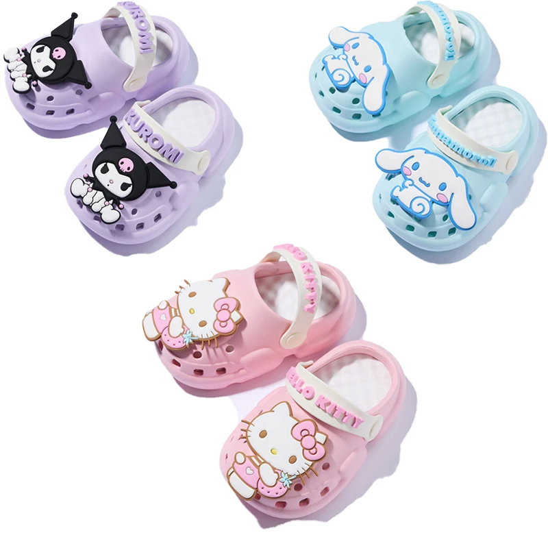 

Sanrio Hellokitty Mymelody Kuromi Slippers Kawaii High-Value Comfortable and Breathable Children's Non-Slip Soft-Soled Sandals