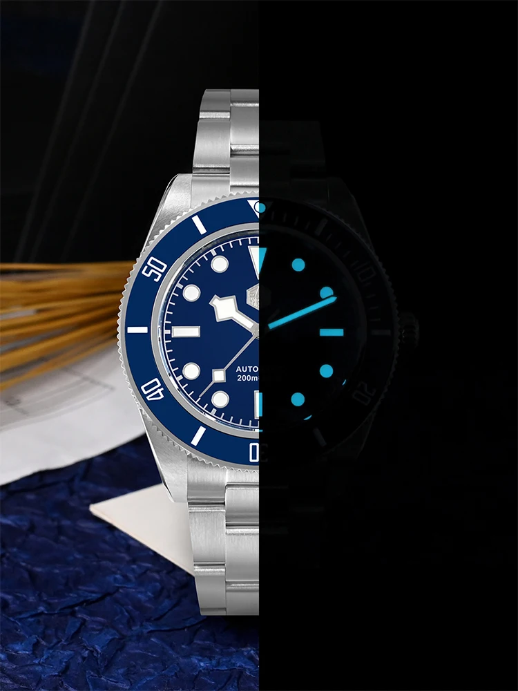 San Martin 40mm NH35 Automatic Men Diving Watch 20ATM Waterproof BB58 Sapphire Wristwatch BGW-X1 C3 Luminous Clock Reloj SN0008C 3