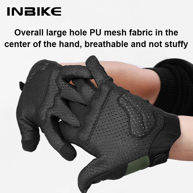 INBIKE MTB Cycling Gloves High Elasticity Full Finger Mountain Road Bike Gloves Touchscreen Bicycle Cycle Ride Glove Accessories 4