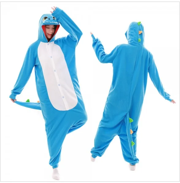 Blue Dinosaurus Onesie Kind Fierce Dinosaur Onesie With Red Spikes