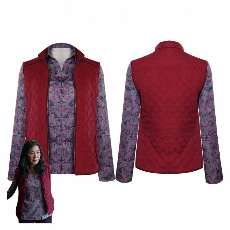 

Evelyn Wang Cosplay Costume Women Movie Everything Everywhere All At Once Fantasy Halloween Outfit For Disguise Ladies Role Play