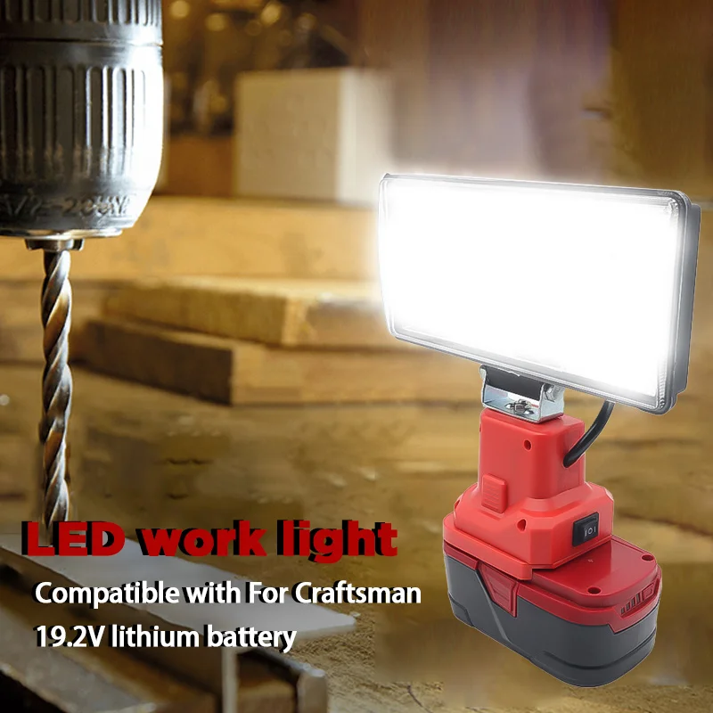 LED Alarm Work Lights Flashlight Electric Torch Spotlight Car Lamp For  Craftsman 19.2V Lithium Nickel One+ Battery C311375 11376 - AliExpress