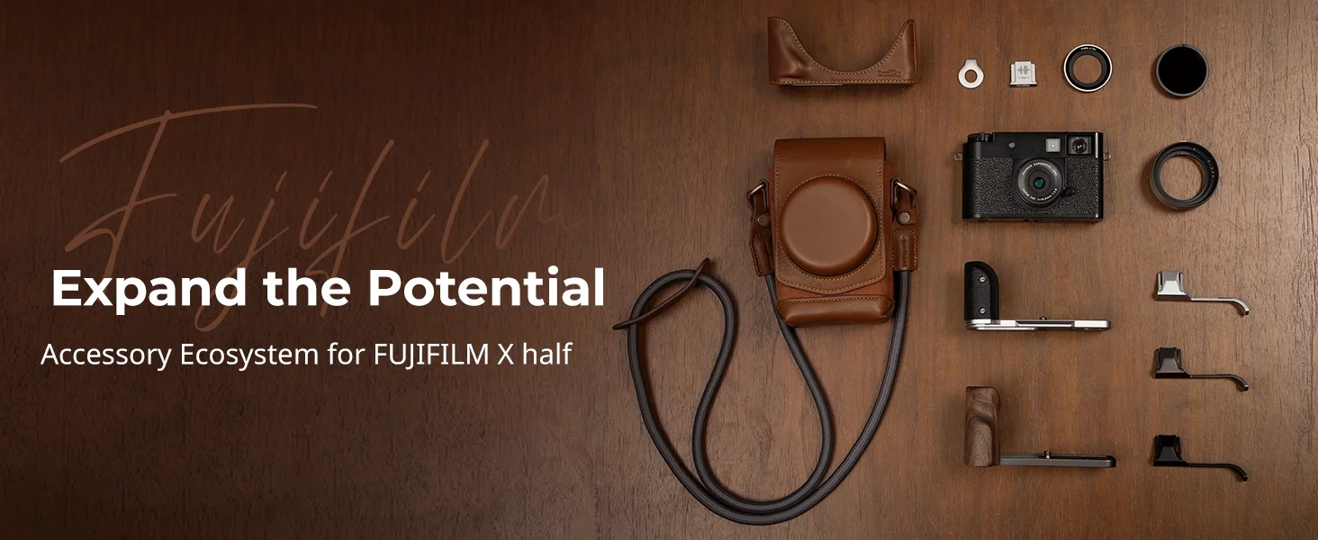 X half Leather Case Kit for FUJIFILM X half with Full-Cover Carrying Bag, Half