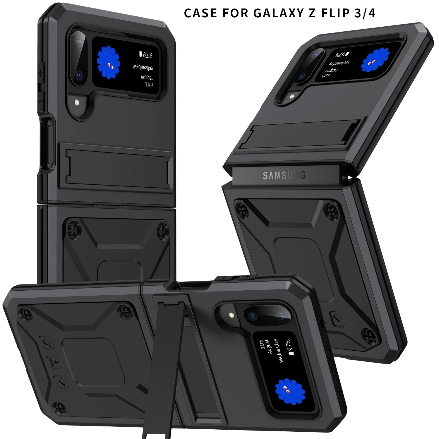 

For Samsung Galaxy Z Flip 4 Case For Samsung Galaxy F7210 Case R-JUST