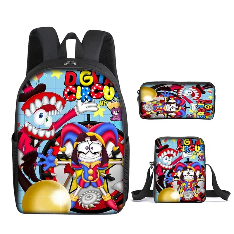 

MAZING DIGITAL CIRCUS Schoolbag THE AMAZING DIGITAL CIRCUS Elementary School Student Backpack Simple and Trendy Three-piece Set