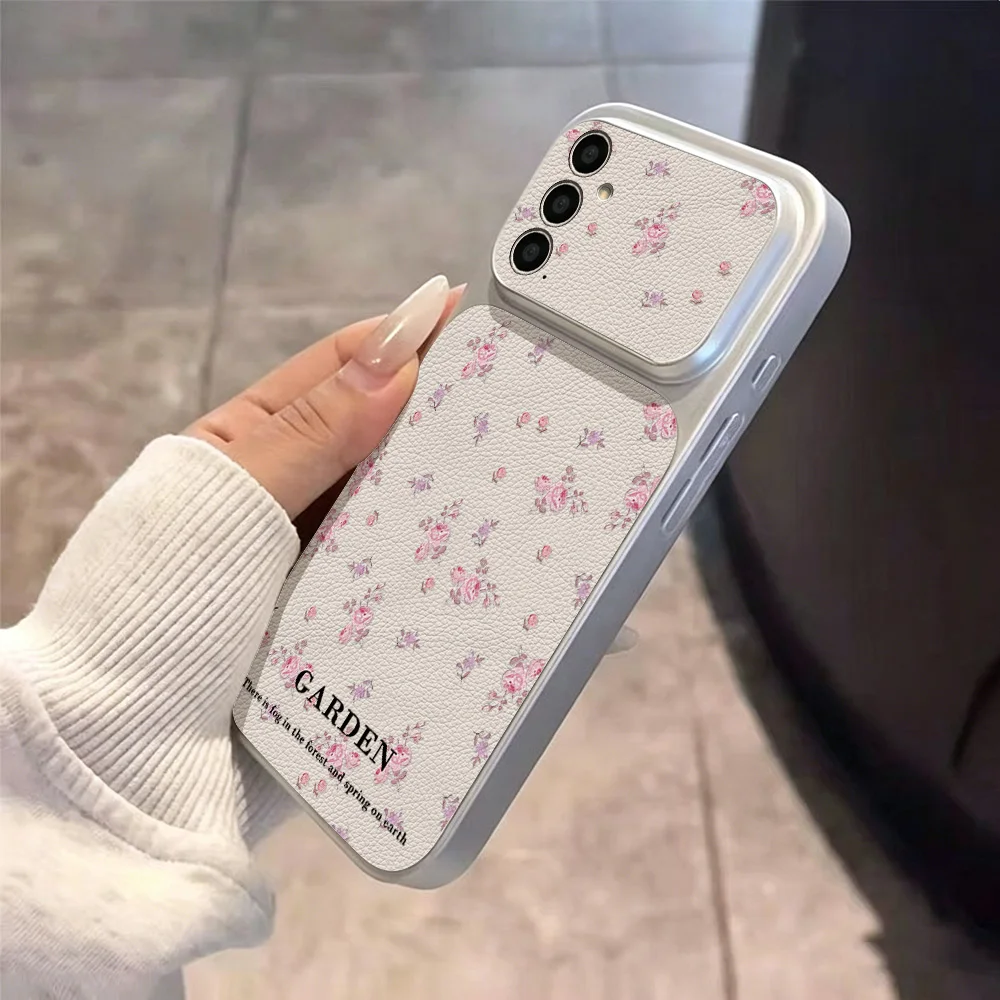 Elegant Floral Leather Phone Case Cover