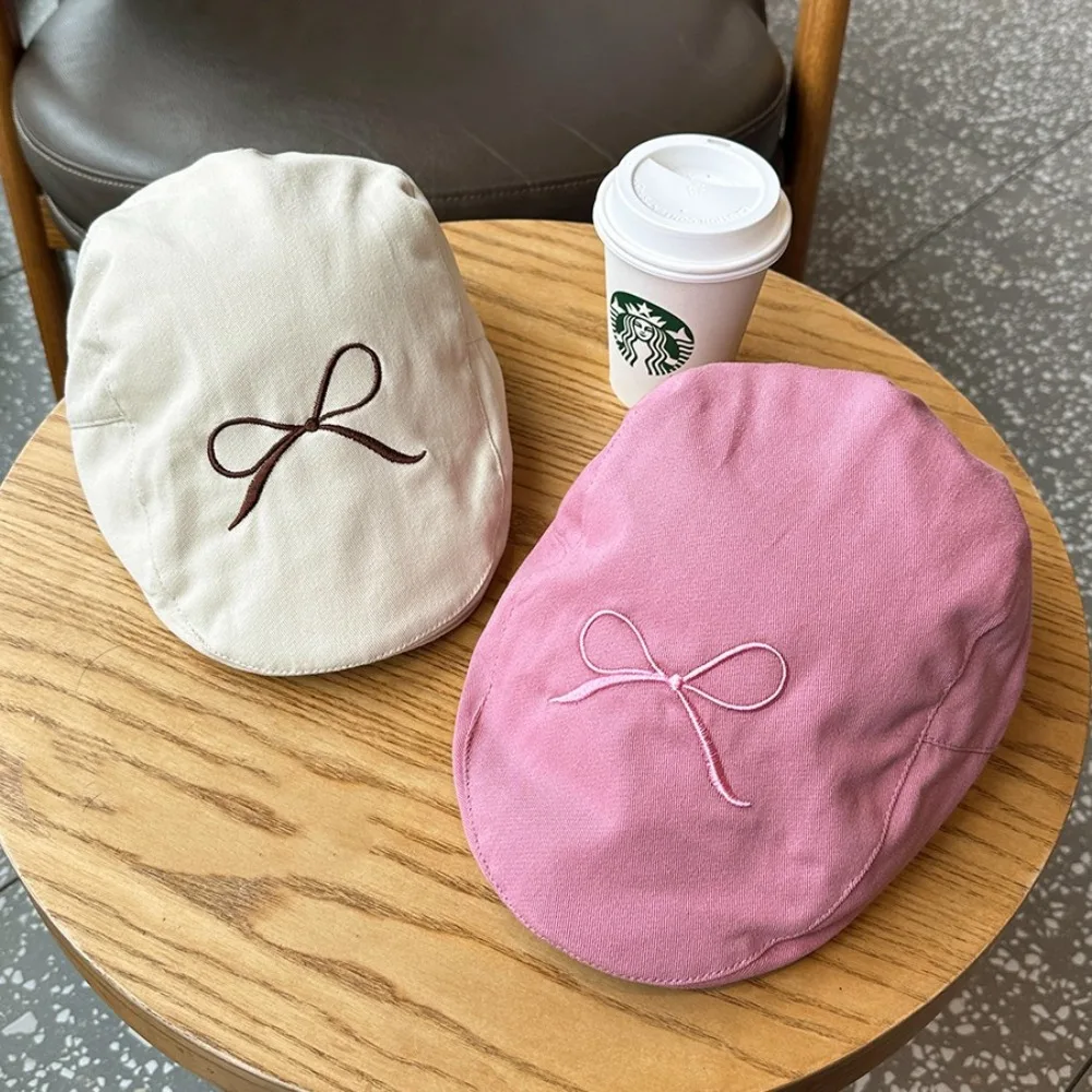 Vintage Y2K Berets Cap Cotton 54-59cm Newsboy Cap Big Head Circumference Rough Edge Women Artist Hat Work