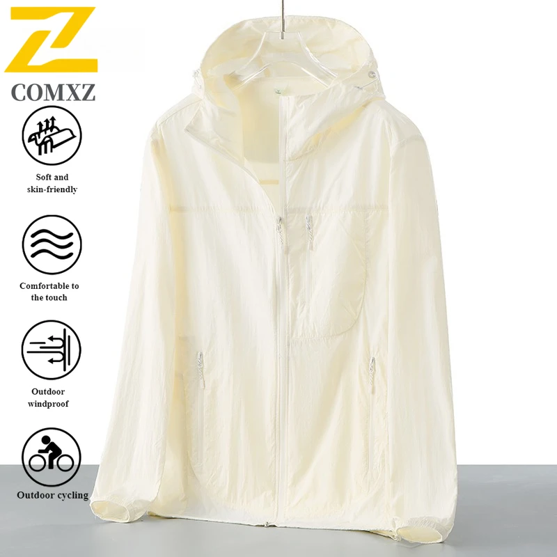 Men Ultra-Light Ice Silk UV Protection Skin Jacket Coat UPF50+ Quick-Dry Cooling Fishing  for Outdoor Cycling Sunscreen clothing
