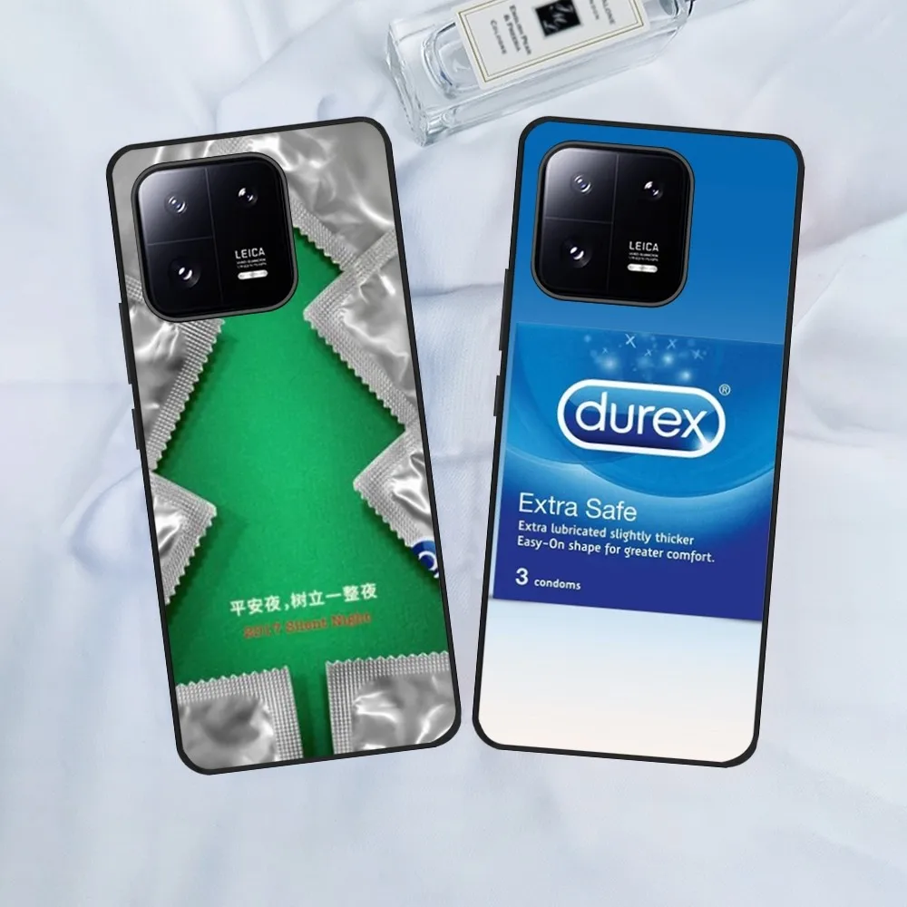 Luxury D-Durexs  Phone Case For Xiaomi 13 12 11 Redmi Note12 Poco F5 F4 Series Soft Black Phone Cover