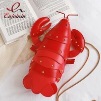 Cute Fashion Lobster Style Crossbody Mini Bag  Pu Leather Girl's Chain Purses and Handbags Women Shoulder Bag Clutch Bag 2021 1