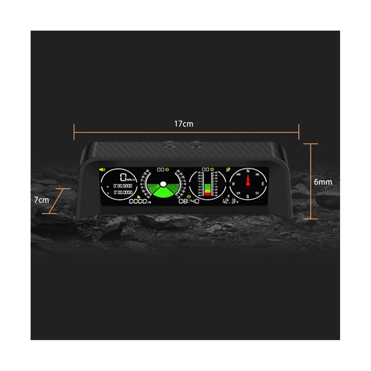 Car speedometer X90 Car Electronic Digital GPS Speedometer Head-Up Display Tilt Meter Altimeter Compass Car Level Incline Balancer