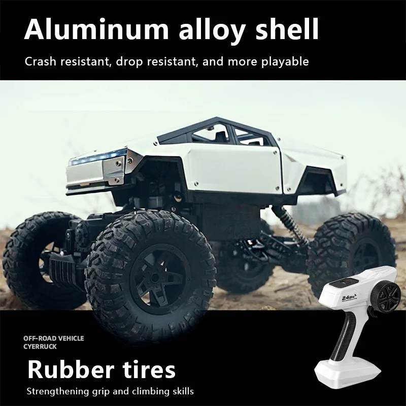 Alloy RC Car Pickup High Speed Shock Absorption 4WD Offroad Climbing Handle Car Boy Toy 3