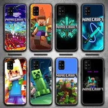 

Sandbox Game MINECRAFT Mini World Phone Case For Samsung Galaxy A52 A21S A02S A12 A31 A81 A10 A30 A32 A50 A80 A71 A51 5G