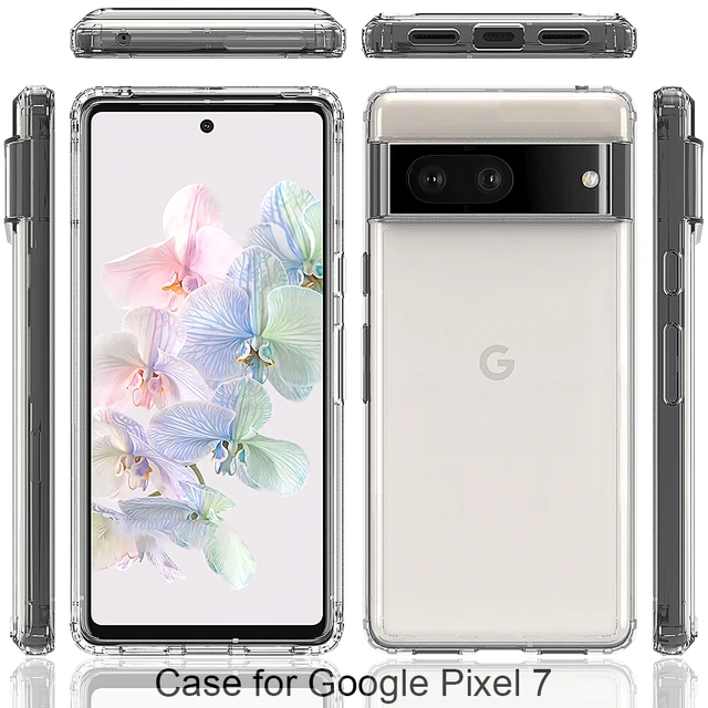 Transparent Case for Google Pixel 7A / Pixel 7 Pro Hybrid Shockproof Tpu/pc  Shell Dual Layer Candy Color Cover Funda Capa