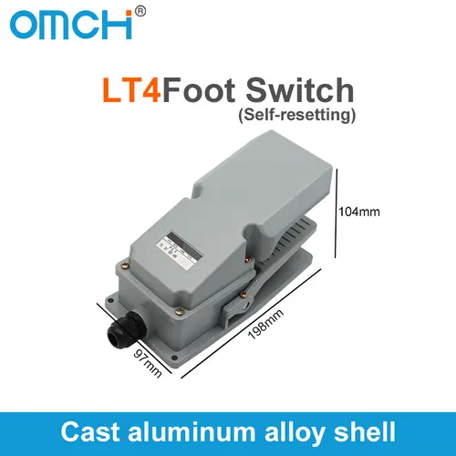 OMCH Foot Switch TFS201 Foot Switch LT4 Pedal Switch with Cable EKW-5A- B machine control switches - Image 16
