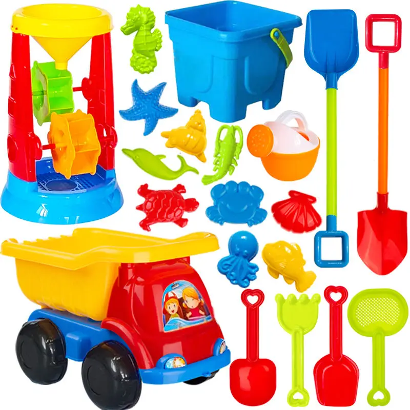 

28Pcs/Set Random Color Summer Kids Sand Beach Toys Castle Bucket Spade Shovel Rake Water Tools Set For Kids Toy Fun Shovel Molds