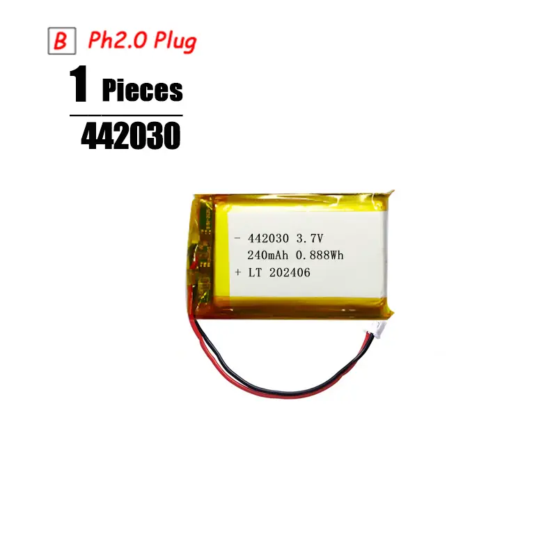 3.7V Lipo Battery Ph2.0 Plug Rechargeable Lithium Battery 3.7V For PS4 Humidifiers GPS Navigation  Bluetooth Speaker MP3 MP4 - Image 9