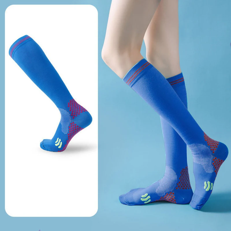 Sport Compression Socks Shock-Absorbing Anti-Slip Varicose Veins Socks Absorb Moisture Sweat Running Cycling Socks Varicose Vein