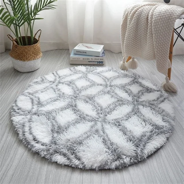 The Carpet Relax Tapis De Salon, De Chambre, Lavable, Antidérapant, Unicolore, Creme, 200 Cm Rond 91403740