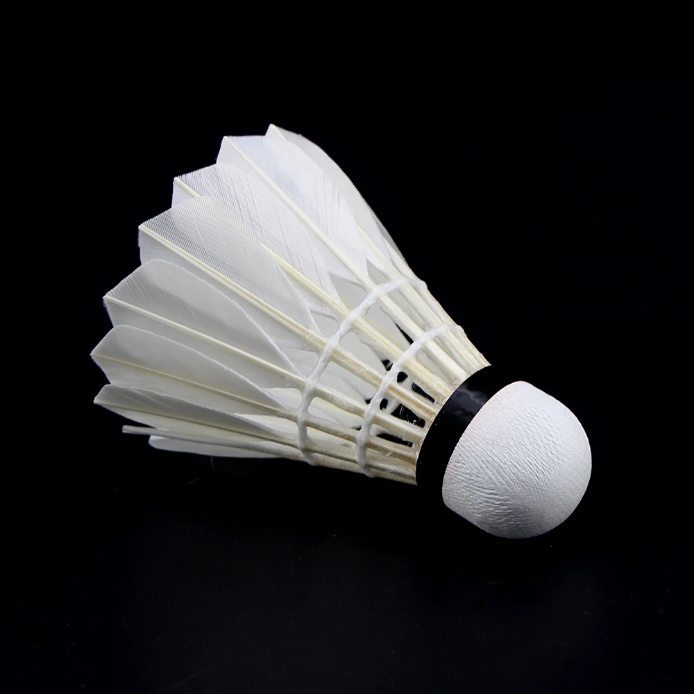 W03 Professional level Goose Feather Shuttlecocks Badminton For Outdoor Sport Training Game Flying Stability Durable Balls 12PCS badminton shuttlecock,badminton ball,feather shuttlecock