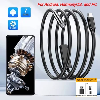 HD USB Industrial Endoscope Camera Single Lens Mini Inspection Camera for Android/PC  Waterproof Pipeline Borescope Type C 1