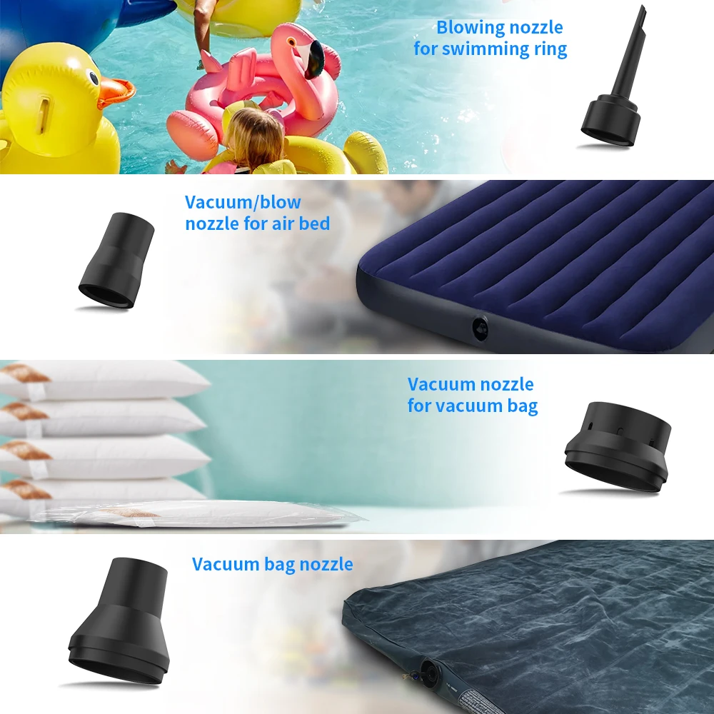 Protable Air Duster for Computer Cleaning 53000RPM Cordless Compressed Air Blower with LED Light for PC computers Keyboard Clean 6