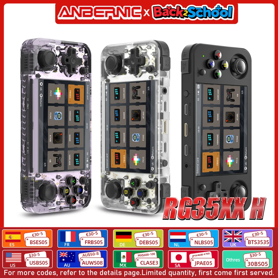Anbernic RG35xxh RG351Mまとめ売り ANBERNIC RG35XX H 64 ビットおよび保持コンソールビデオゲーム