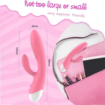 Dual Motor Heating Vibrator  Female G Spot Clitoral Masturbation  AV Massager 10 Frequency 10 Speeds  Dildo Rabbit Vibrator 5