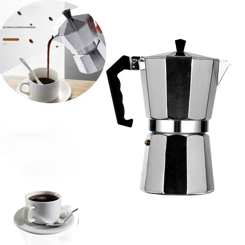 Moka Pot Italian Coffee Machine Espresso Aluminum Geyser Coffee Maker Kettle Latte Stove Classic Barista Accessories espresso coffee maker coffee maker coffee pot espresso maker coffee kettle coffee maker accessory 600ml